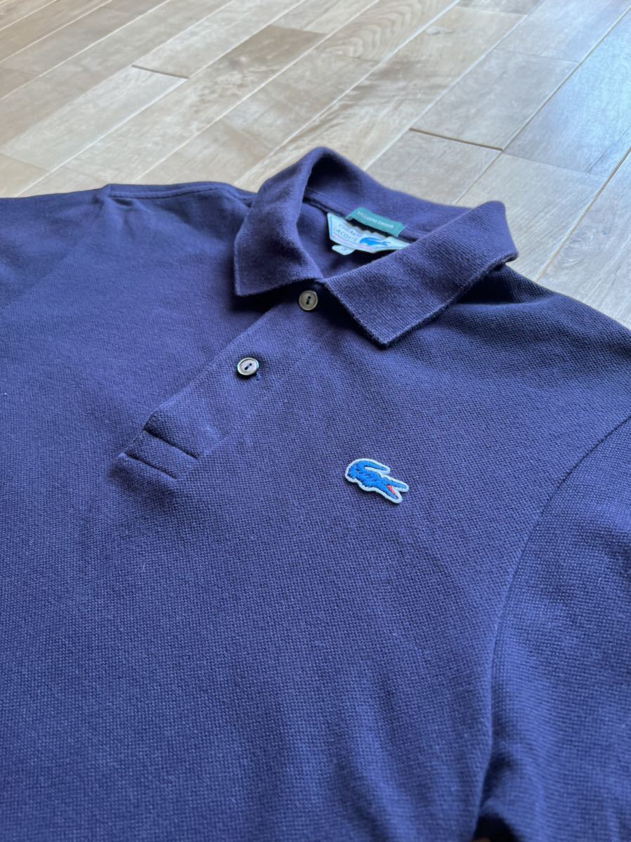 希少】LACOSTE ラコステ 青ワニ SHIPS別注ポロシャツ サイズ3 希少】LACOSTE ラコステ 青ワニ SHIPS別注ポロシャツ サイズ3