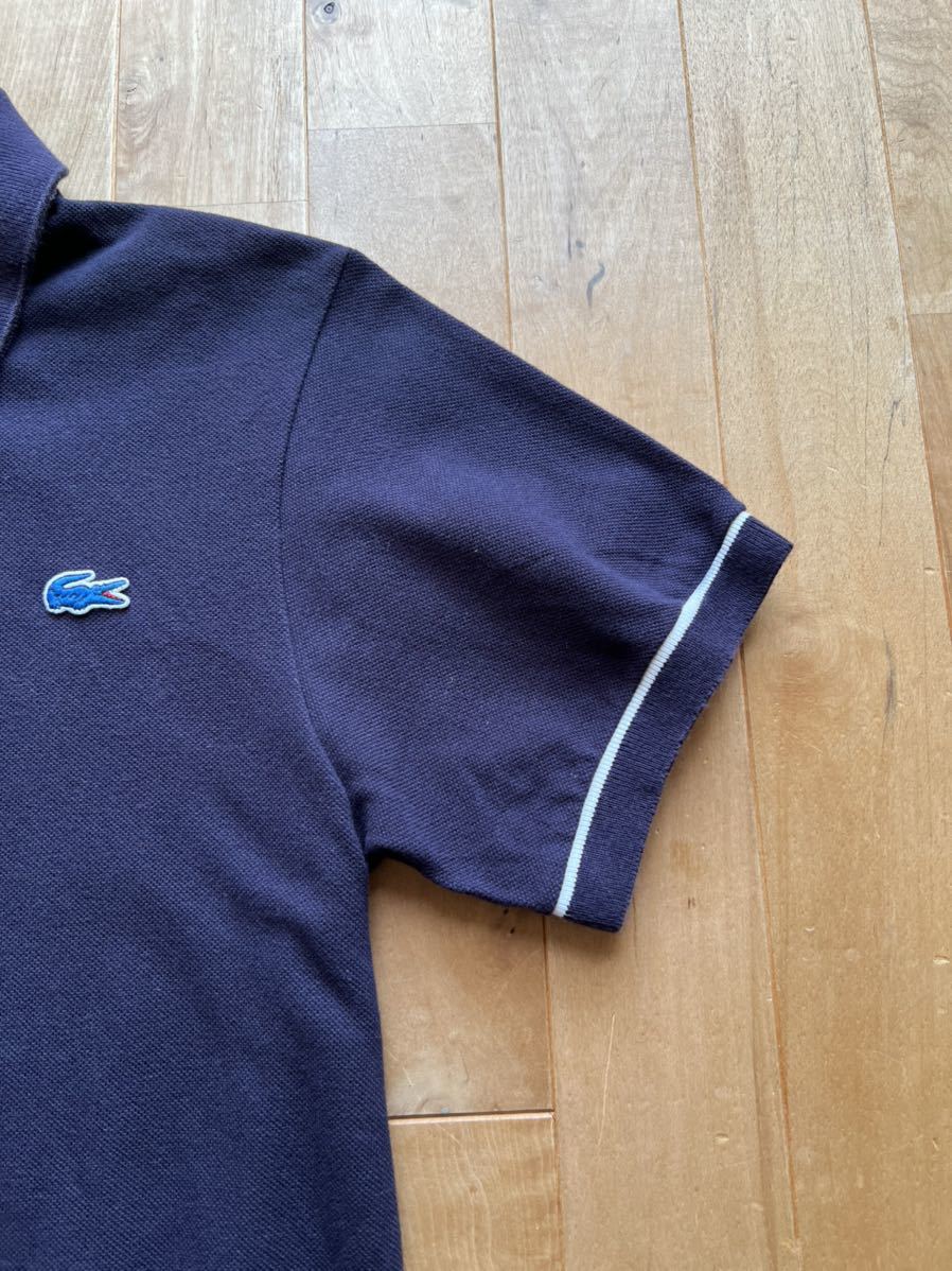 希少】LACOSTE ラコステ 青ワニ SHIPS別注ポロシャツ サイズ3 希少】LACOSTE ラコステ 青ワニ SHIPS別注ポロシャツ サイズ3