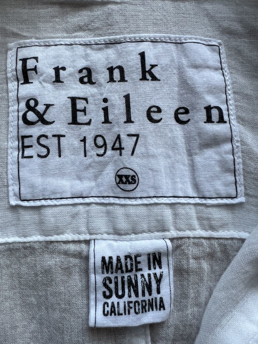 【美品】Frank&Eileen フランクアンドアイリーン 白 BARRY バリー サイズXXS Made In U.S.A.