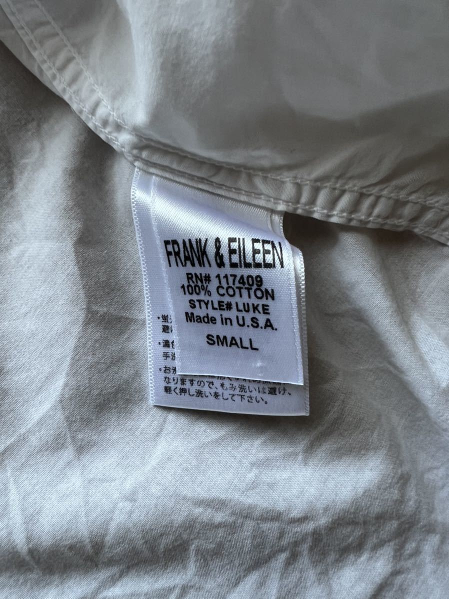 美品】Frank&Eileen フランクアンドアイリーン 白シャツ LUKE ルーク