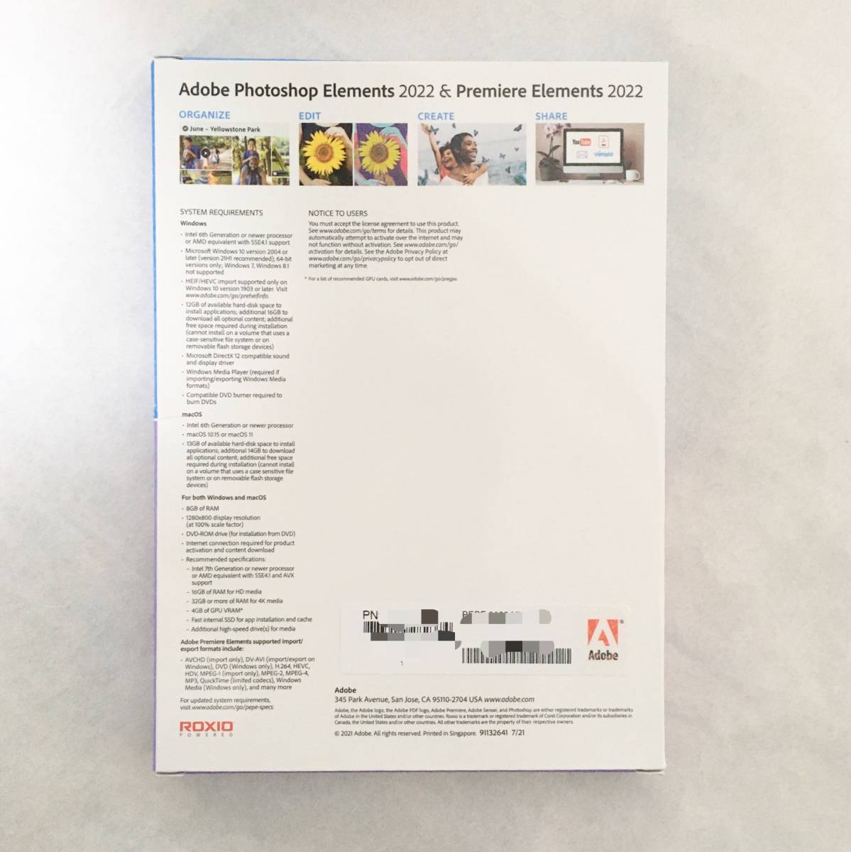 送料無料 海外版 Adobe Photoshop & Premiere Elements 2022 送料無料 海外版 Adobe Photoshop & Premiere Elements 2022