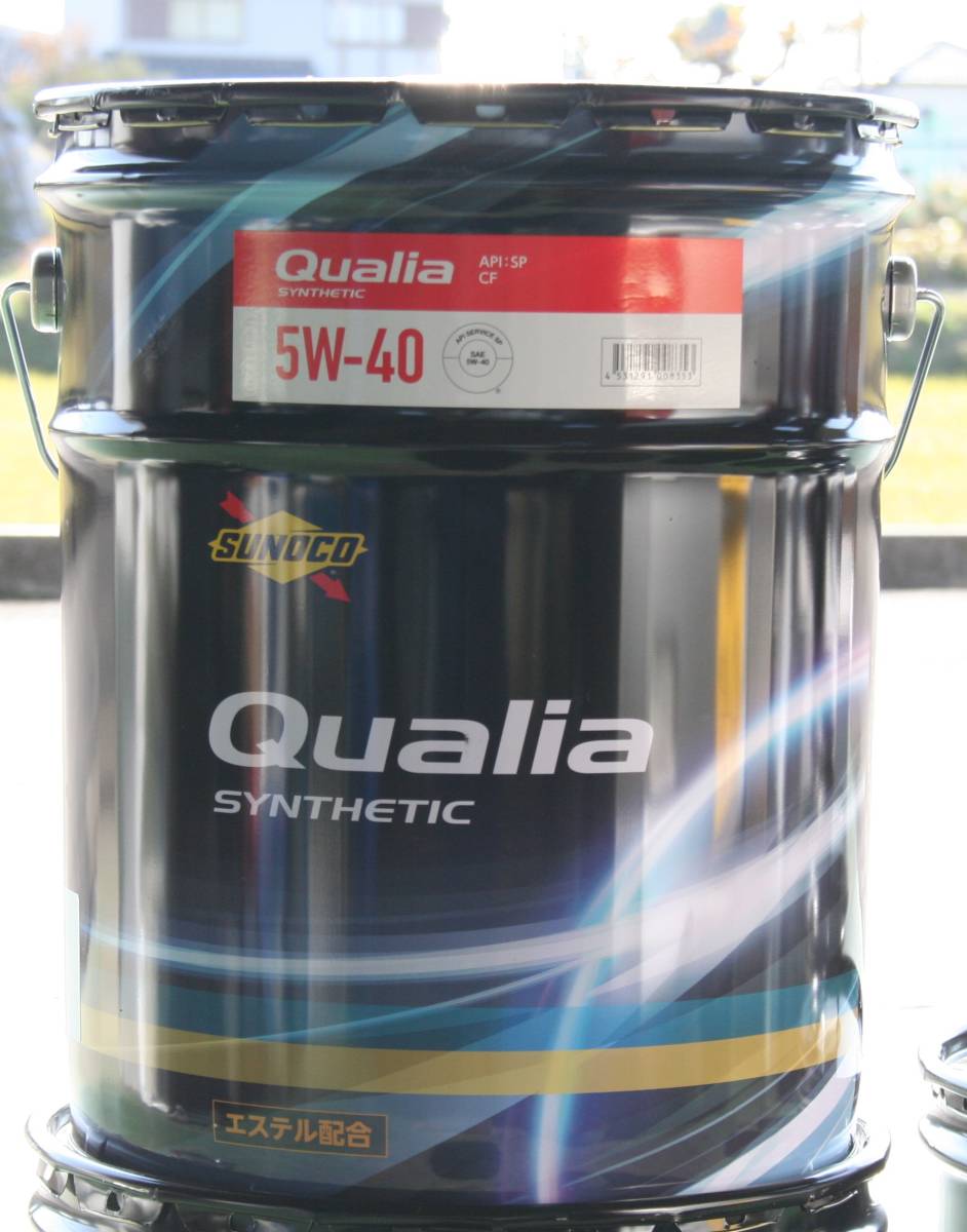 ☆ SUNOCO Qualia (旧airy). 5W-40. API-SP/CF. ２０Ｌです。_画像1