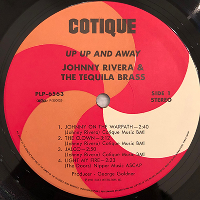 ■1993年 新品 JOHNNY RIVERA & THE TEQUILA BRASS / UP UP AND AWAY ブーガルー・ラテン・レア・グルーブ ジャズ_画像3