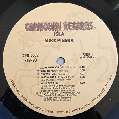 ■1978年 美品 US盤 MIKE PINERA / ISLA 12’LP アナログ盤 CPN 0202 Rock, Blues Rock_画像4