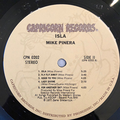 ■1978年 美品 US盤 MIKE PINERA / ISLA 12’LP アナログ盤 CPN 0202 Rock, Blues Rock_画像5