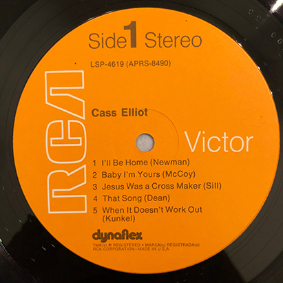 ■1972年 極美品 オリジナル US盤 Cass Elliot / Cass Elliot 12’LP アナログ盤 BLF917 Mama Cass_画像4