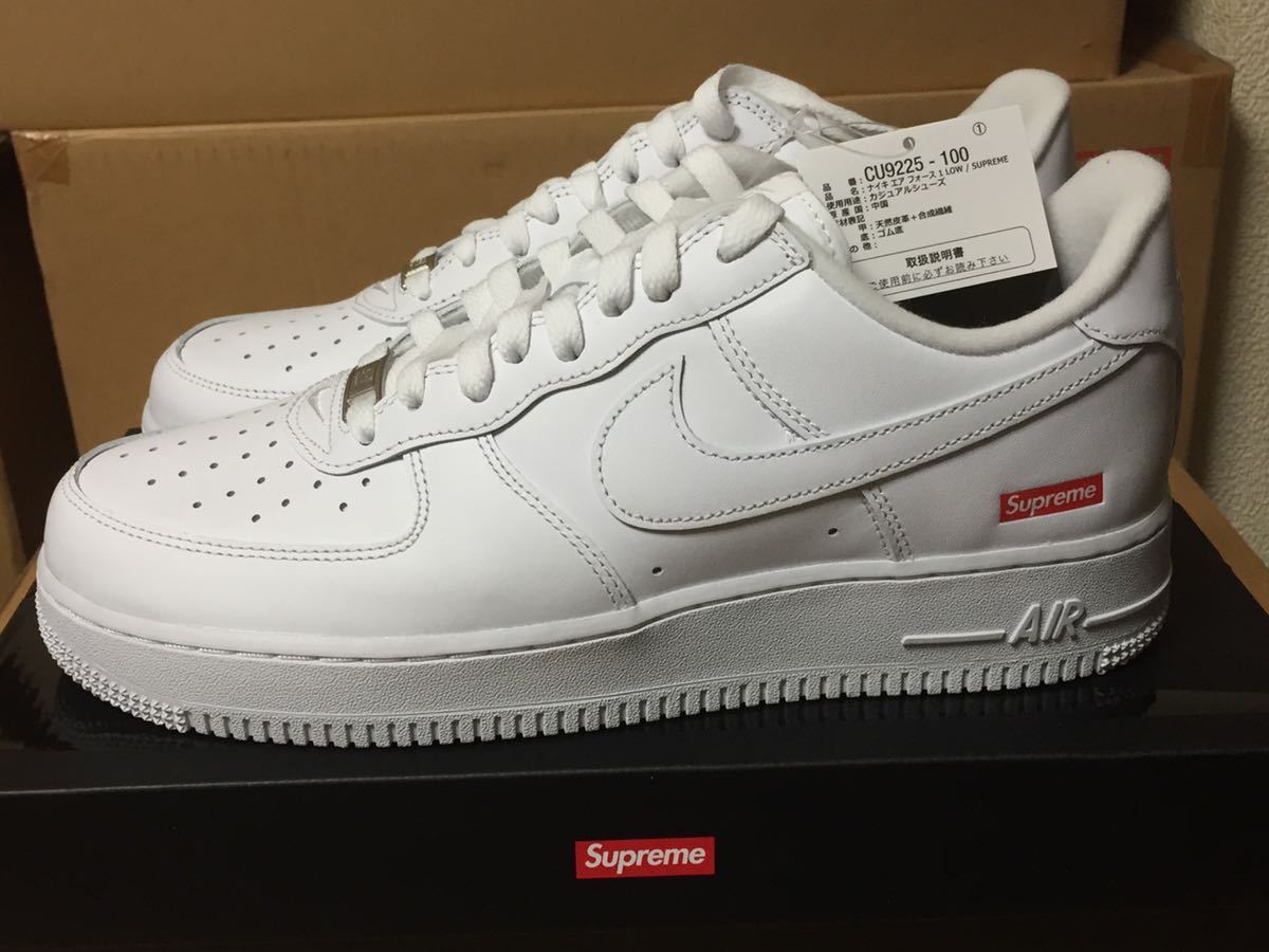 白26.5cm 即決 国内正規新品 Supreme NIKE AIR FORCE 1 LOW White