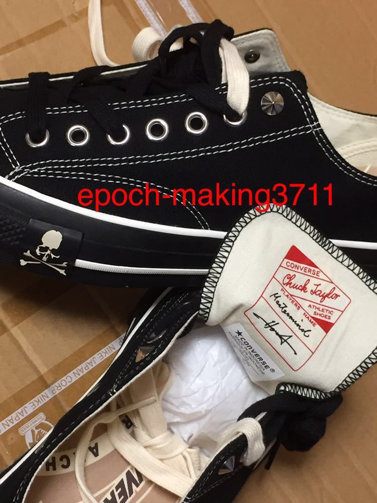 黒黒29cm 即決 国内正規新品 mastermind JAPAN CONVERSE ADDICT CHUCK TAYLOR CANVAS OX Black Black CT70 コンバース マスターマインドの画像5