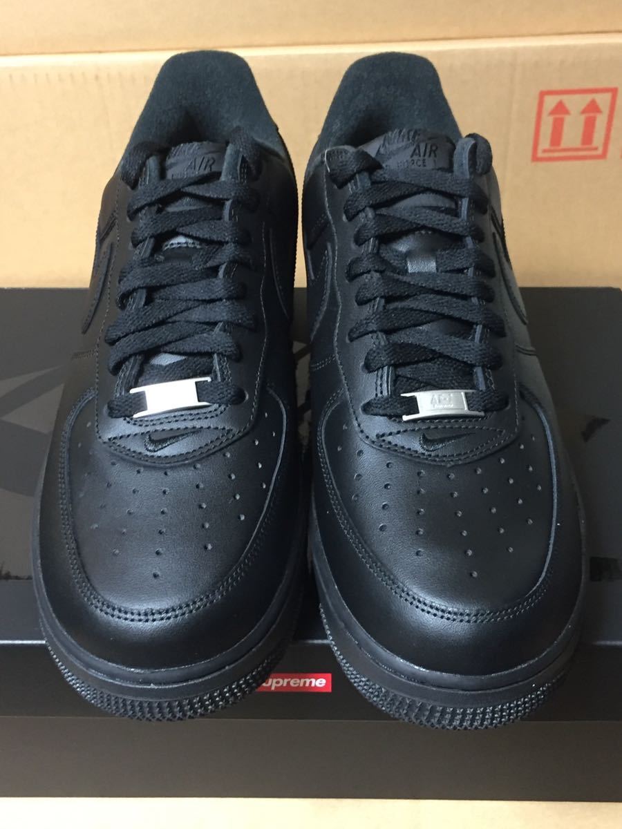 黒29cm 国内正規 Supreme NIKE AIR FORCE 1 LOW Black シュプリーム