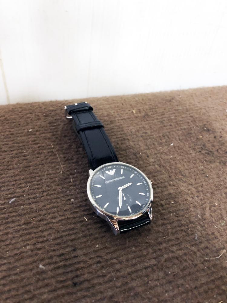 ◎☆ 中古☆EMPORIO ARMANI/エンポリオアルマーニ 腕時計 黒文字盤 QZ