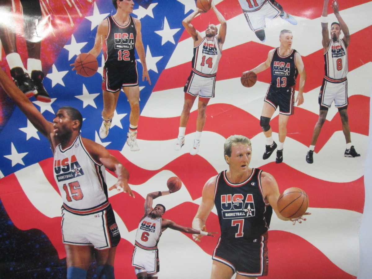 p.MA 1992 год NBA баскетбол America постер 