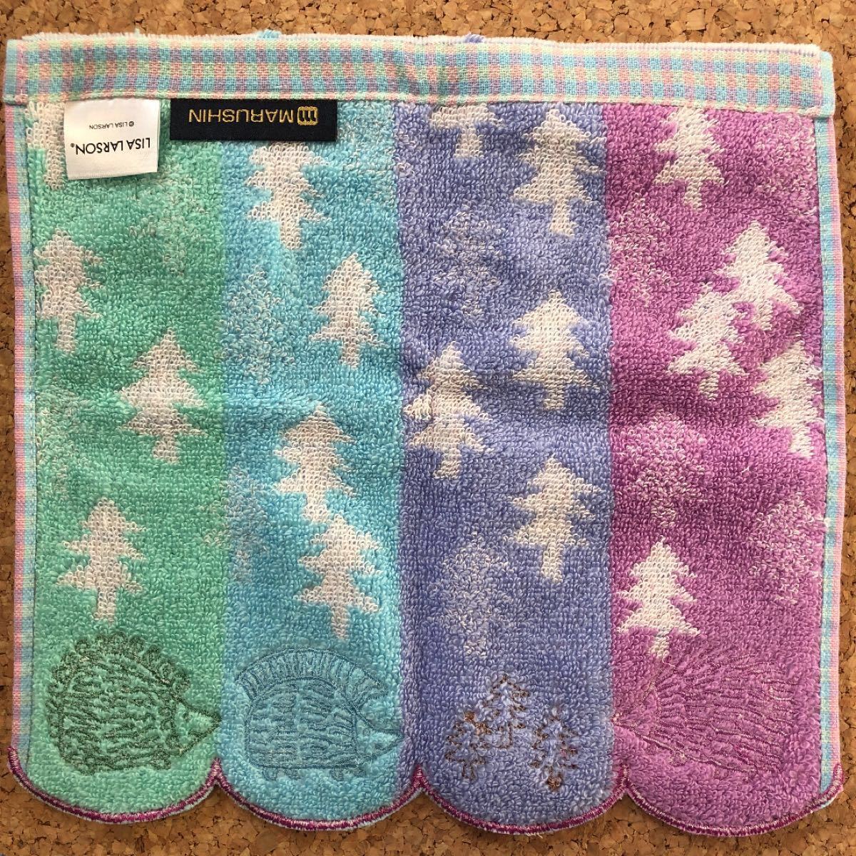 【新品】リサラーソン*可愛いタオルハンカチ*ハリネズミ2枚セット