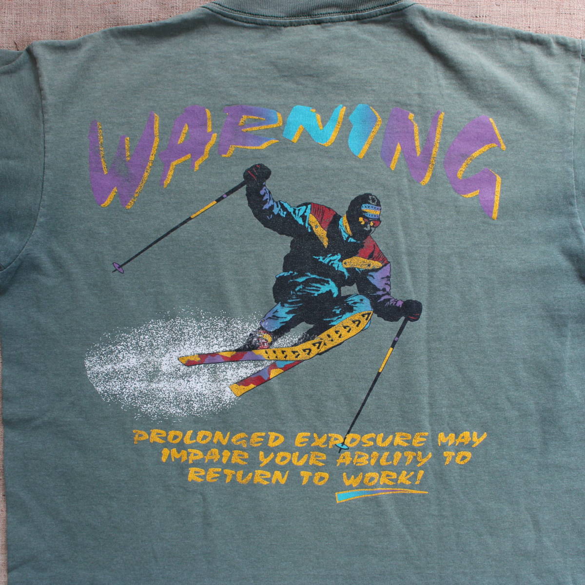 1980-90s SNOWMASS COLORADO ヴィンテージTシャツ USA製 スキー コロラド州 MOUNTAIN マウンテン グラフィック アート アメリカ古着 レア_画像5