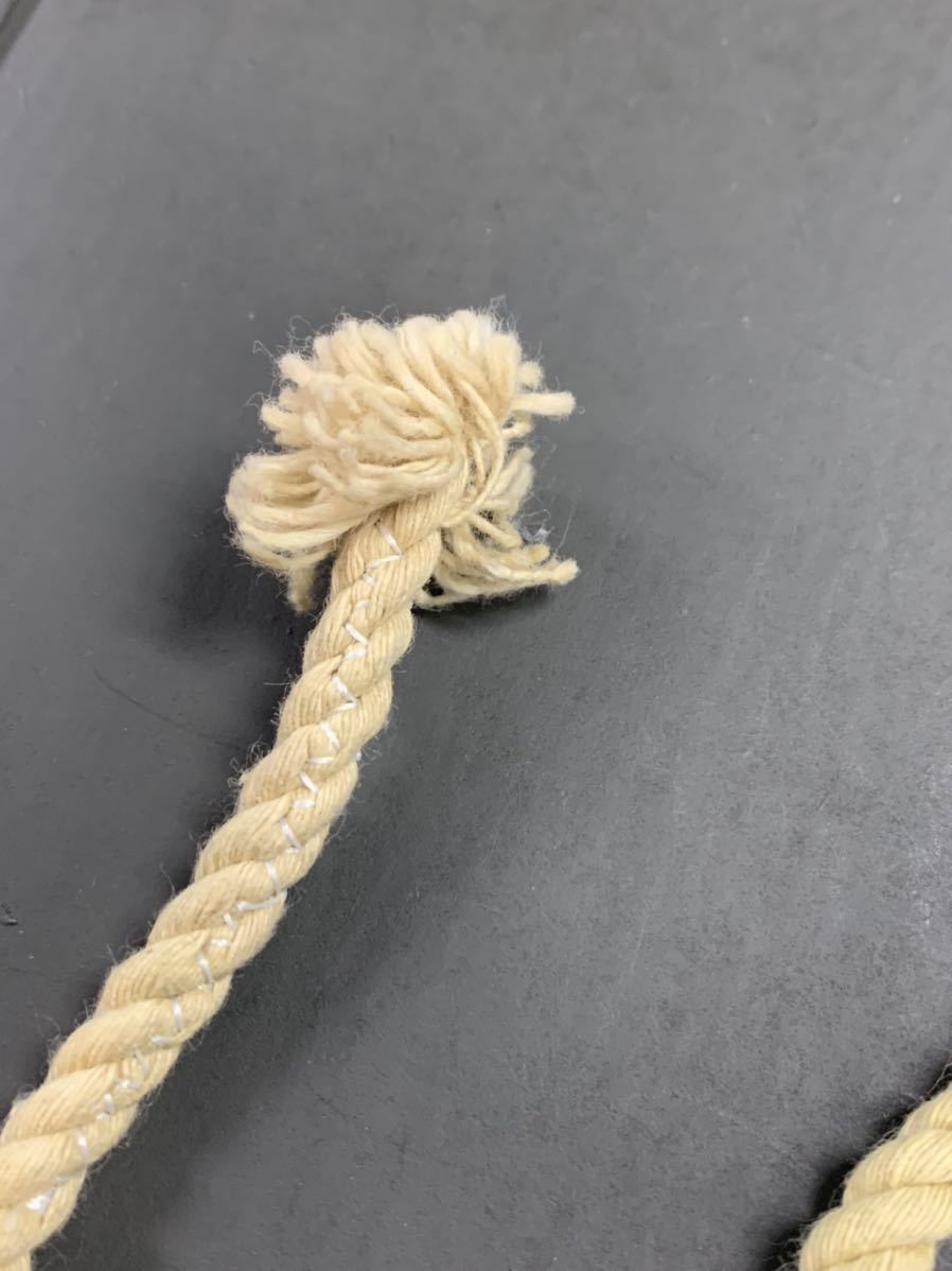 希少 米軍 放出品 テント ロープ 2本セット 実物 US パップテント ミリタリー キャンプ ミリキャン 縄 紐 ひも シェルター ハーフテント_画像4