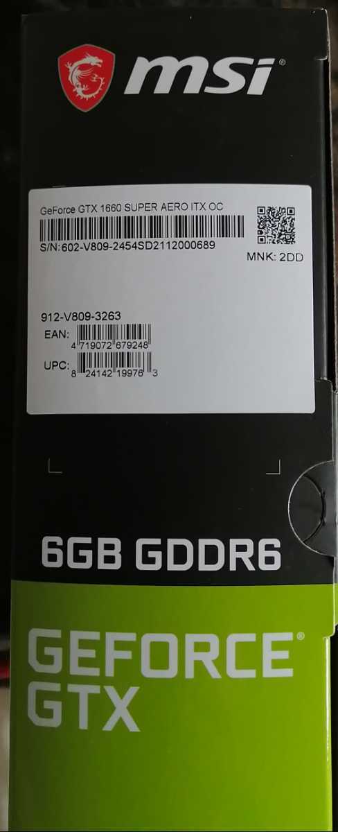 GeForce GTX 1660 SUPER AERO ITX OC☆新品未使用品★送料無料 2