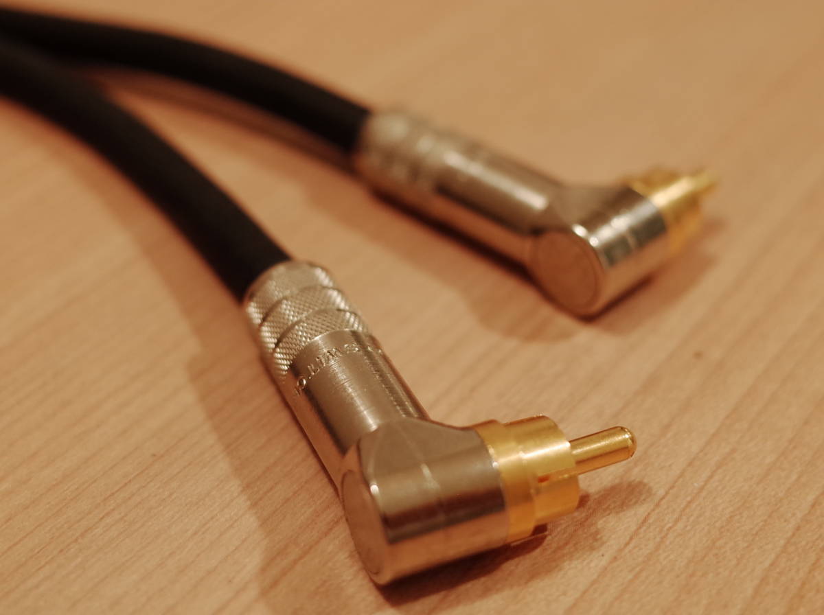 ★ 即決ペア RCAケーブル 立井電線 SOFTEC MIC CORD 1m 黒 Switchcraft L型 3502RAAU NEUTRIK NYS352AG(L.R識別処理可) ブランド長さ変更可_画像5