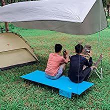 【コット青2個セット】新品　キャンプ 防水 アウトドアベッド 簡単組立 軽量 コンパクト 耐荷重210kgキャンピングベッド テントコット通気 