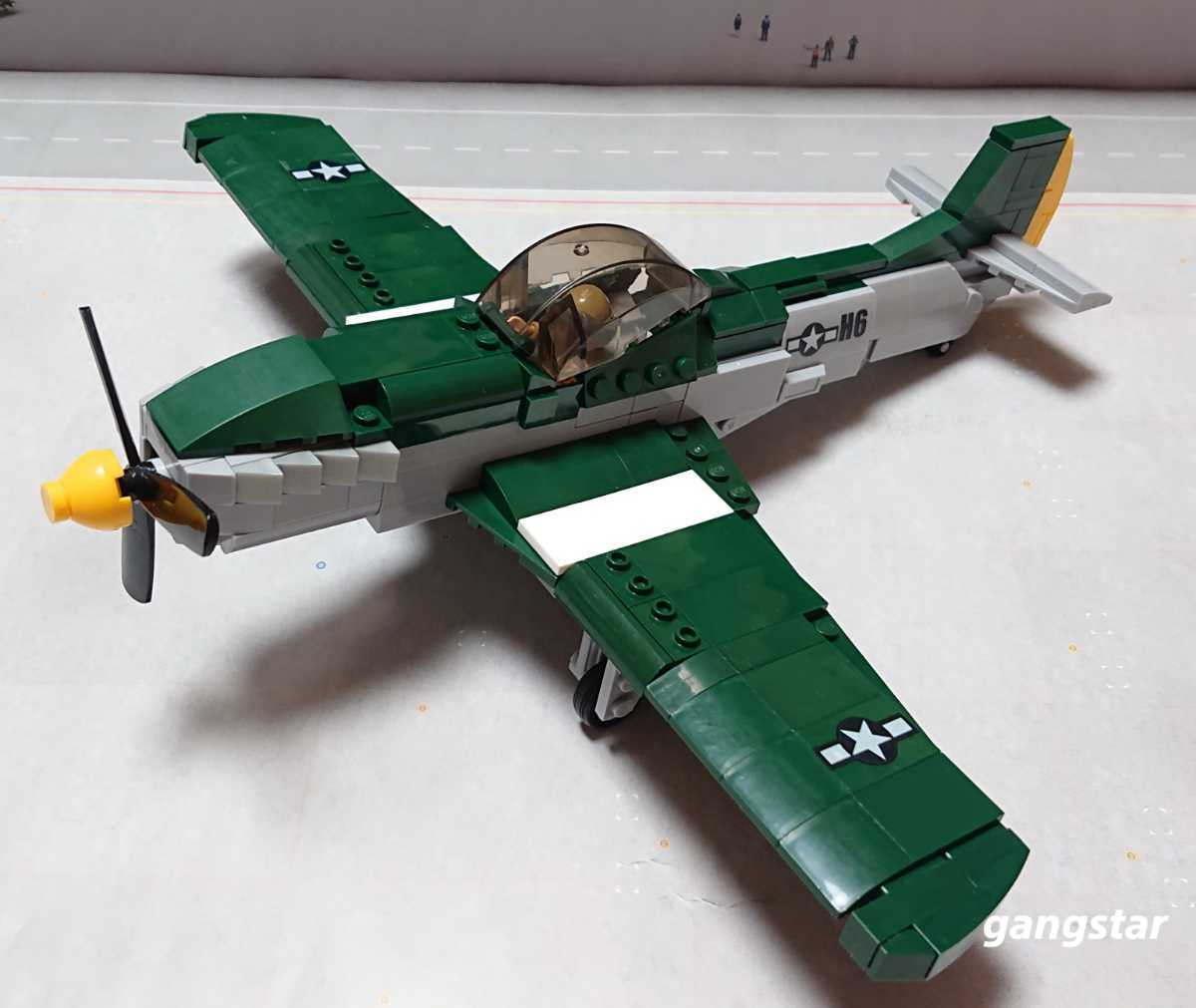 【国内発送 レゴ互換】P51 マスタング 戦闘機 ミリタリーブロック模型_画像6