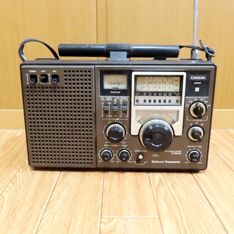 ジャンク/ラジオ/8 BAND クーガー/COUGAR 2200 National/Panasonic/松下電器 電源コード・ストラップつき