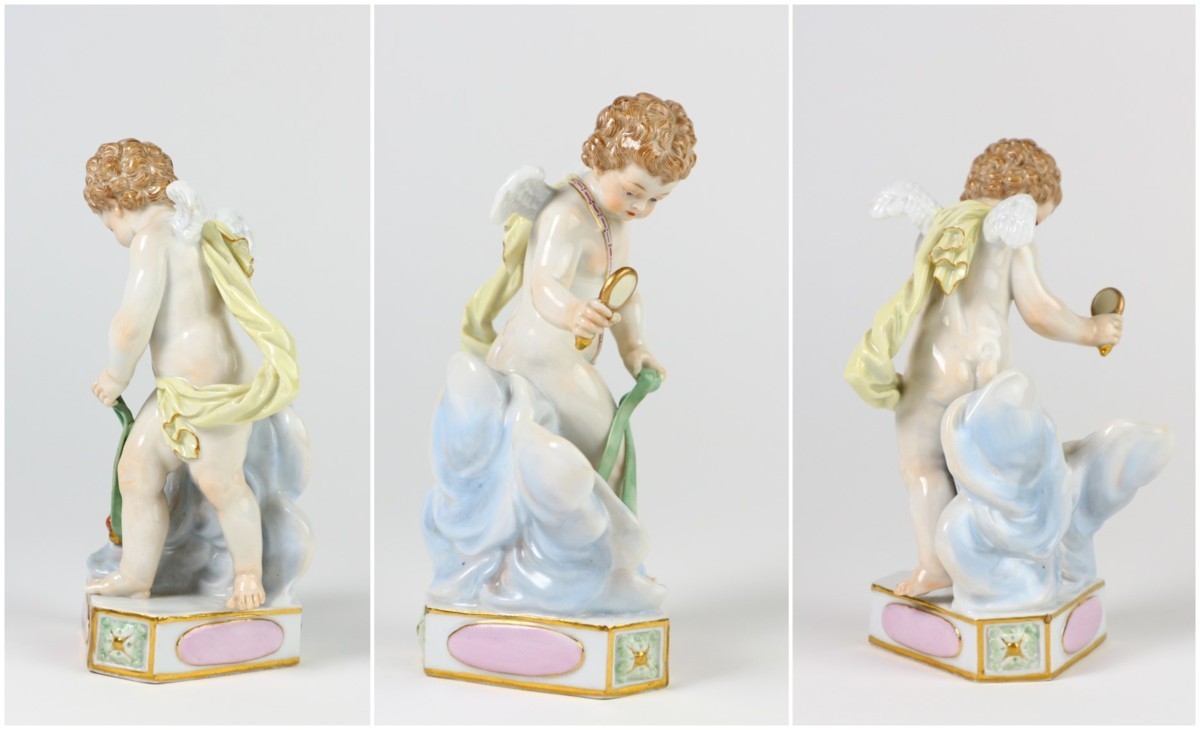 マイセン 「箴言の天使」 アシエによるモデル 1924年以前 / Meissen フィギュリン 陶器人形_画像4