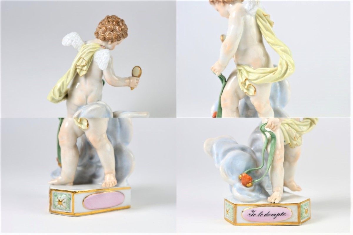 「箴言の天使」 R-071570　希少　ドイツ　マイセン　Meissen　透き通るような白色となめらかなデザインが素敵なボウル(洋食器)(R-071570) 1924年以前 Meissen 陶器人形