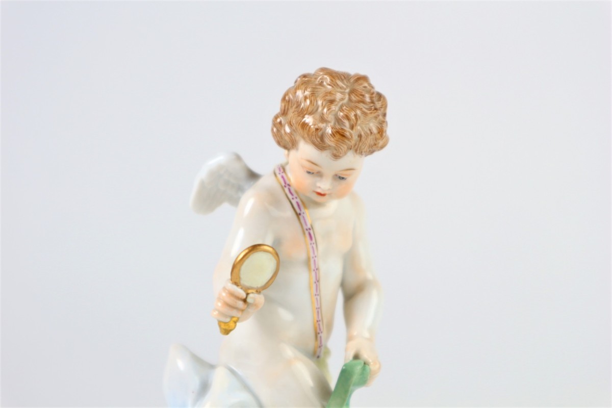 マイセン 「箴言の天使」 アシエによるモデル 1924年以前 / Meissen フィギュリン 陶器人形_画像3