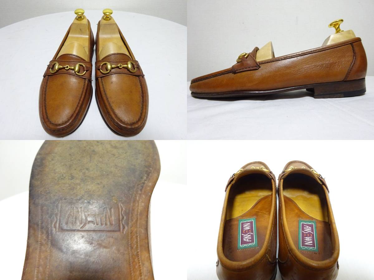 ANSEWN Anne so-n bit moccasin Loafer leather Loafer hand so-nUSA made America made 6.5E 24-24.5cm rank 