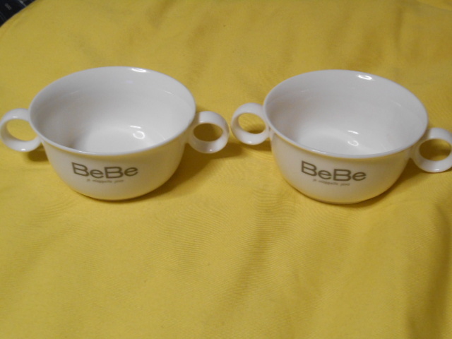 即決★BeBe スープ皿、陶器、食器 2個セット_画像1