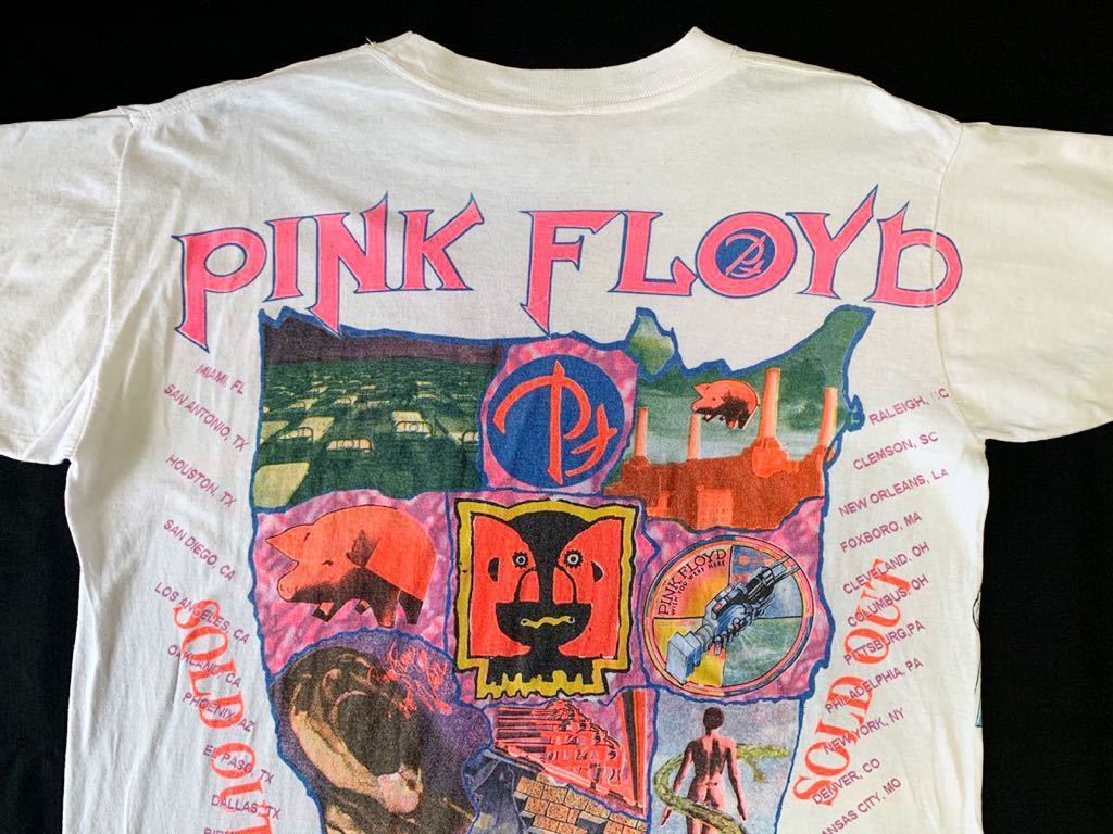  супер редкий! 90\'s VINTAGE PINK FLOYD очень большой двусторонний принт футболка pink floyd Vintage футболка блокировка футболка частота футболка 1994