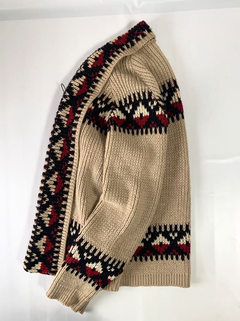 超希少 紙タグ付き 70's DEAD STOCK VINTAGE PENDLETON ペンドルトン ウール ジップアップ カーディガン ニット ガウン USA製 TALON デッド_画像4