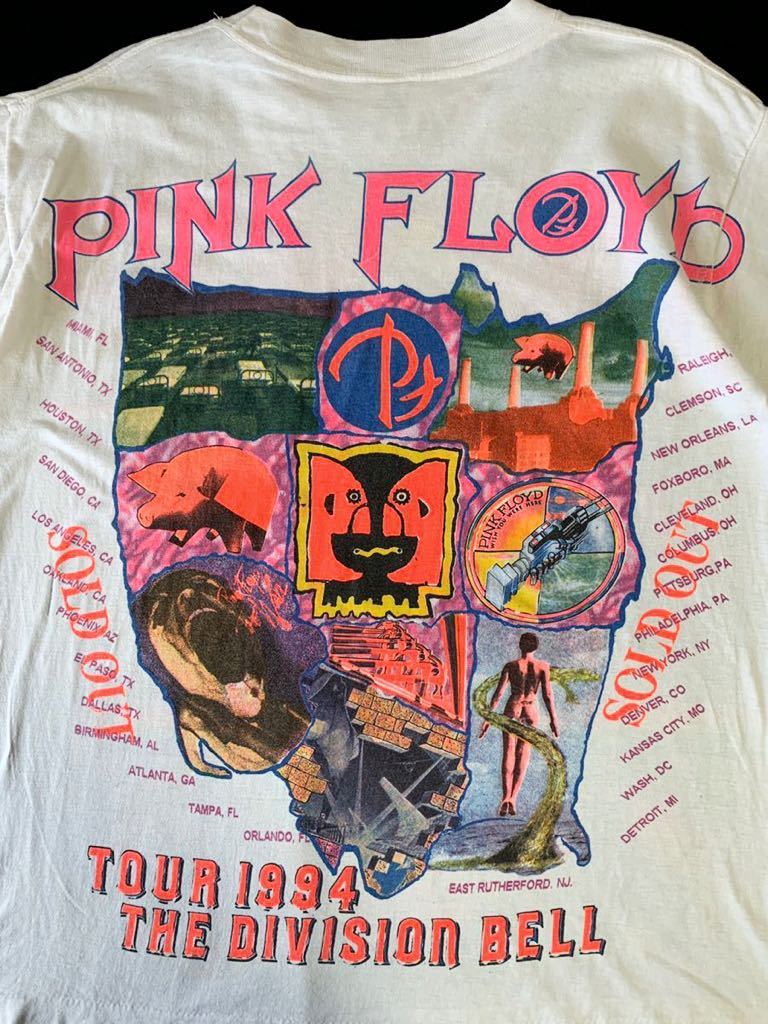  super rare! 90\'s VINTAGE PINK FLOYD extra-large both sides print T-shirt pink floyd Vintage T-shirt lock T-shirt band T-shirt 1994