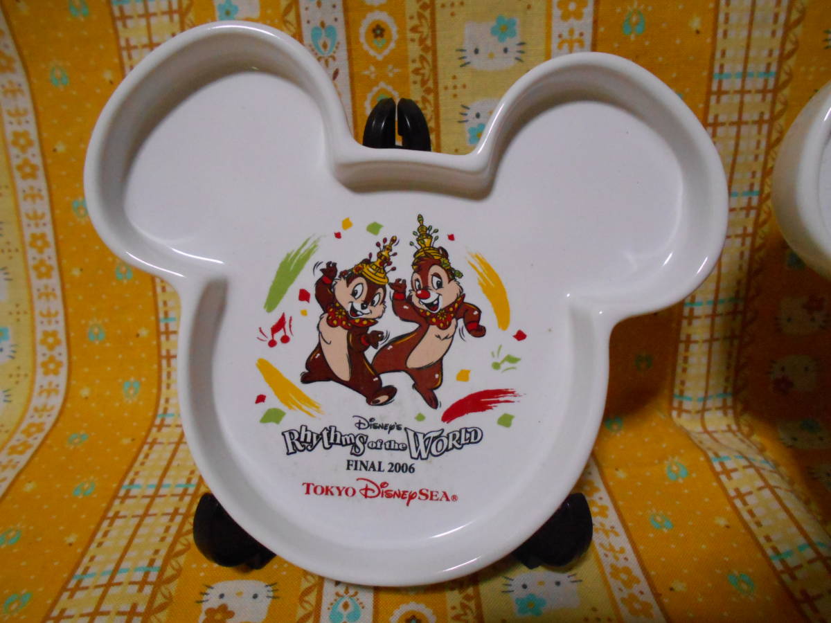 ! Disney прекрасный товар Tokyo Disney si- chip & Dale керамика производства Mickey Mouse type plate 2 листов 