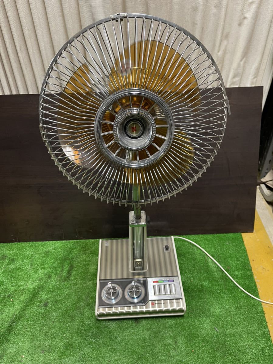 昭和レトロ 当時物 扇風機 National DOUBLE OSCILLATION F-30M1E 30cm 座敷扇 電子ストップ扇 ナショナル _画像1