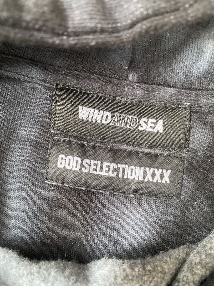 WIND AND SEA GODSELECTION XXXパーカー タイダイ　ブラック　L ゴッドセレクション_画像4
