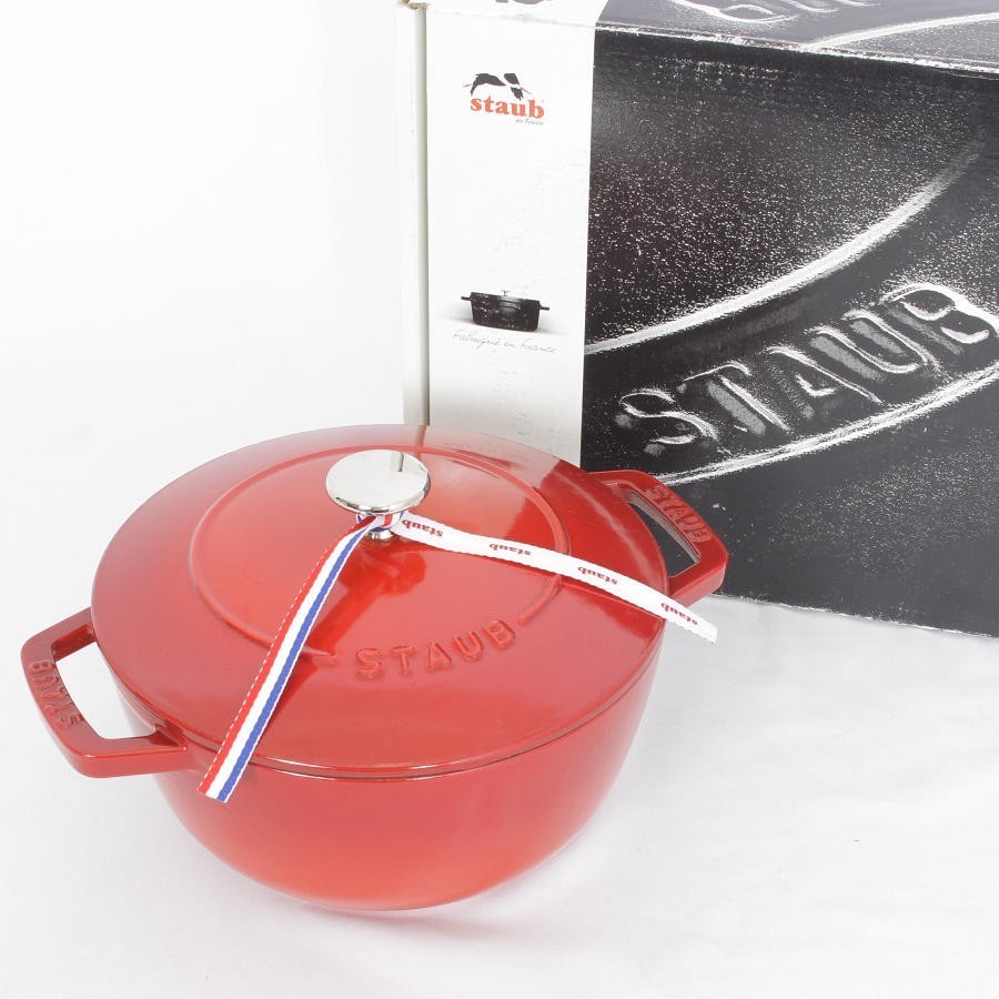ストウブ Wa-NABE L 20cm チェリー 40501-072 両手 ホーロー 鍋 ワナベ