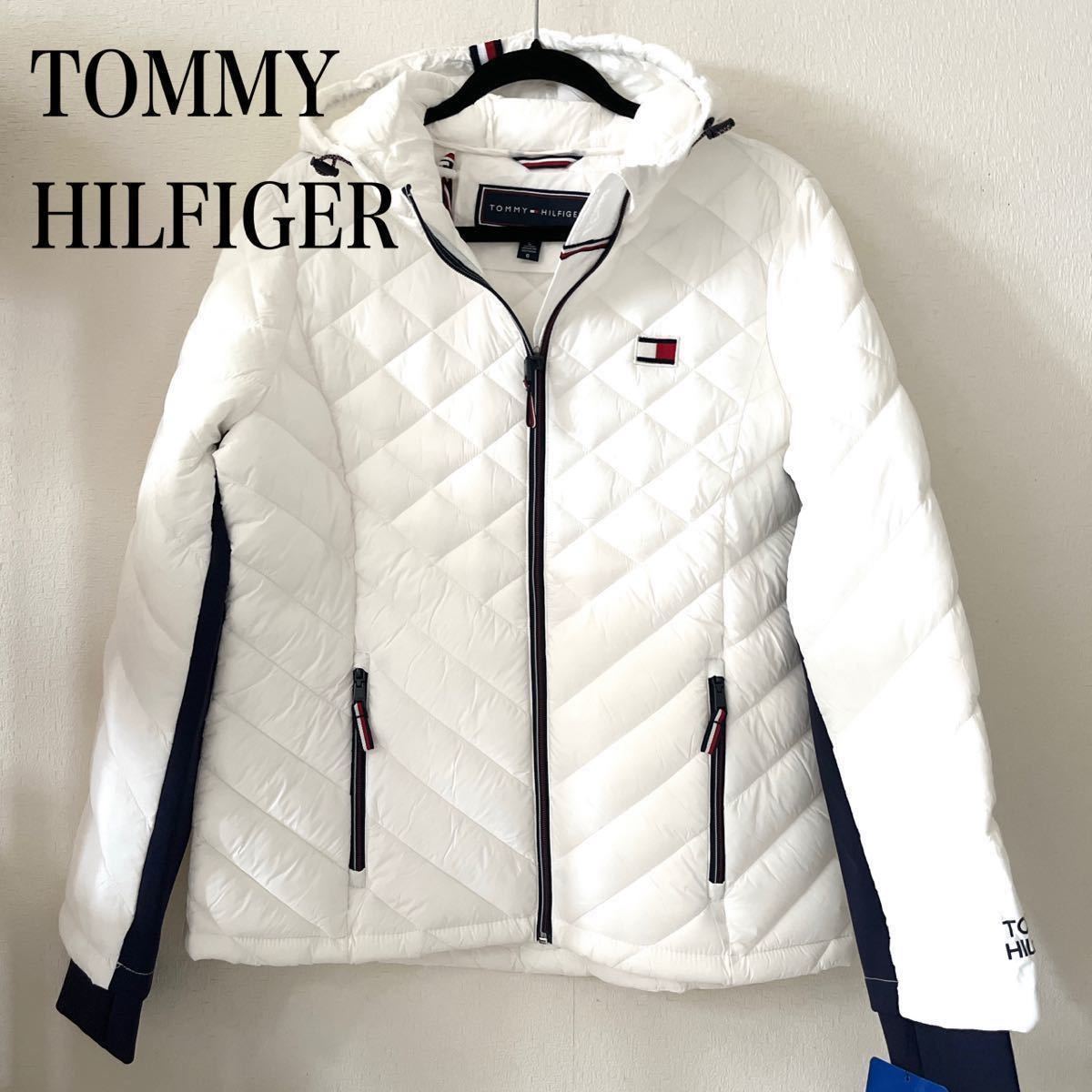トミー ヒルフィガー 新品 ホワイト 白 ロゴ フラッグ パーカー フード