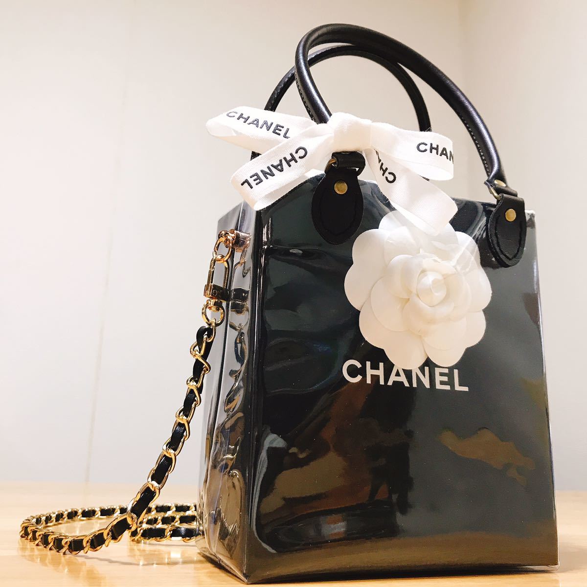 CHANEL シャネル 限定 紙袋 クリアバッグ ハンドメイド 商品細節