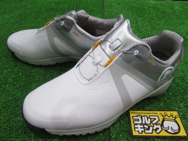 GK鈴鹿☆新品即決572 【25.5】フットジョイ◆ウルトラフィット ボア◆54237J◆ホワイト/シルバー◆XW◆4E◆幅広◆ワイド◆人気◆オススメ