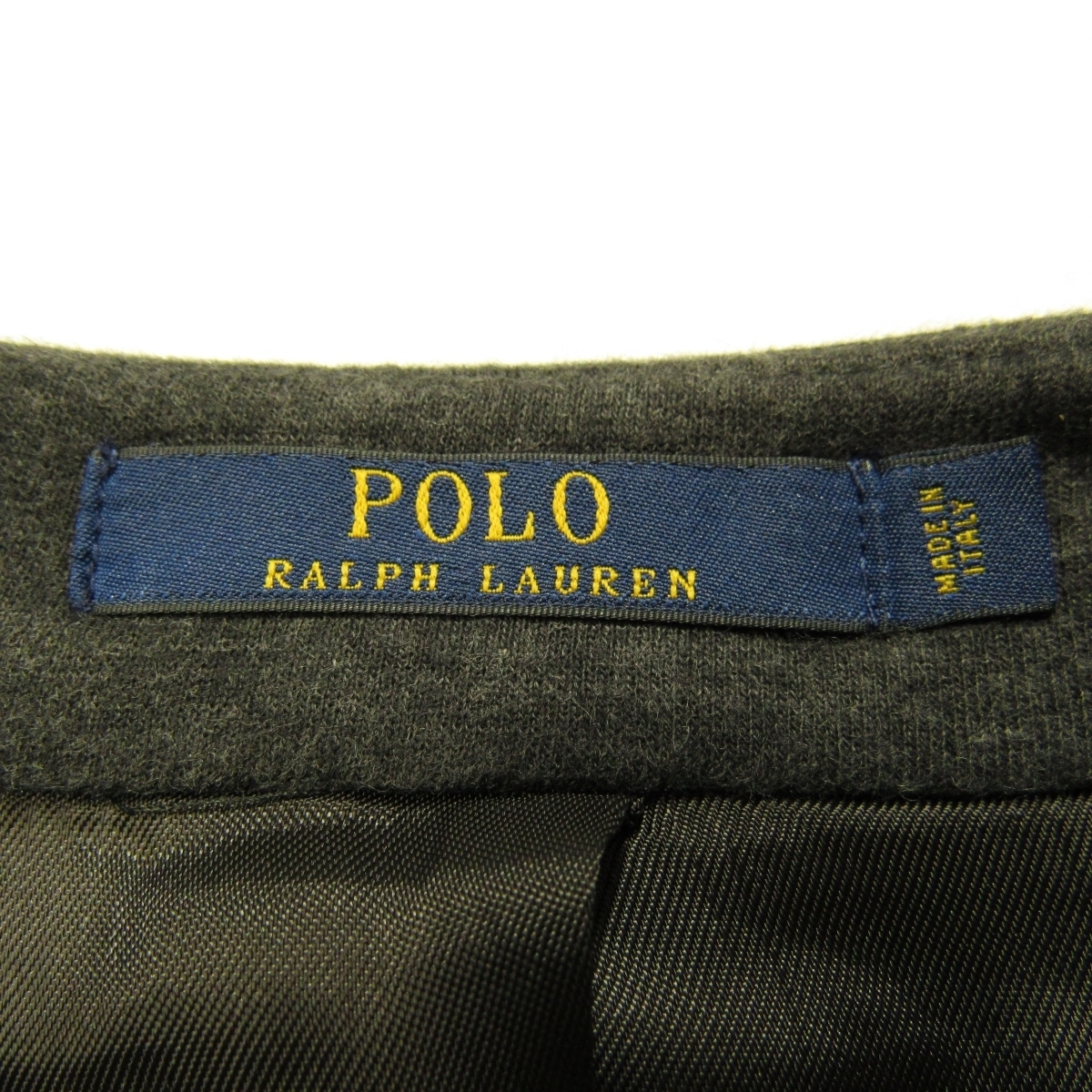 美品 イタリア製 ラルフローレン POLO RALPH LAUREN メンズ ジャージー テーラード ジャケット size38R 170/92A スリーシーズン チャコール_画像4
