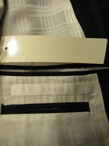 未使用品 定価6.2万 シカタ CICATA メンズ ブラックウォッチ ブレザー size2 細身M程 スリーシーズン メタルボタン ジャケット 日本製_画像3