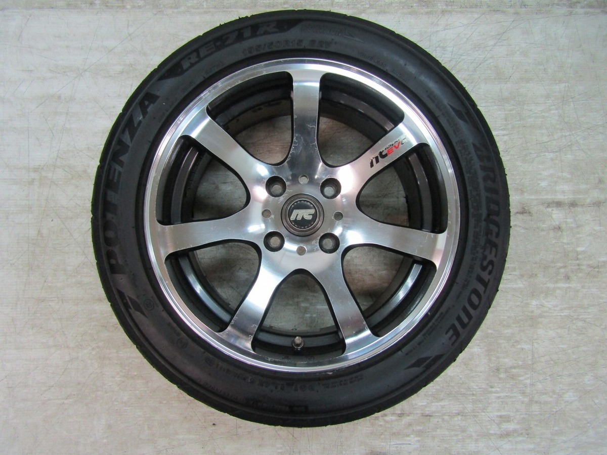 ●レイズ ITC SPORT EVO 15インチｘ6.5J ET:+22 PCD:108 4H ブリヂストン ポテンザ RE71R 195/50R15 2018年 プジョー106 等_画像2