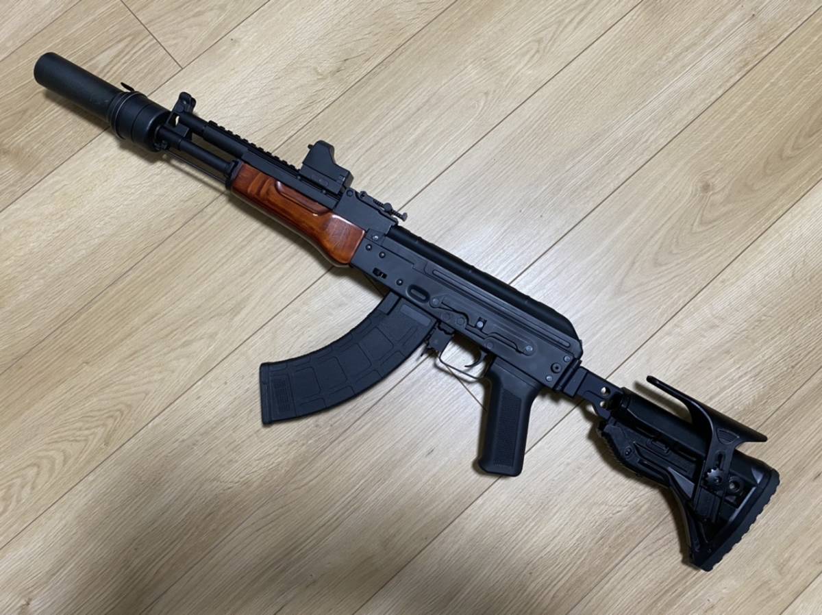 中古　S＆T AK-105 フルメタル電子トリガー G3外装カスタム AK LCT _画像2