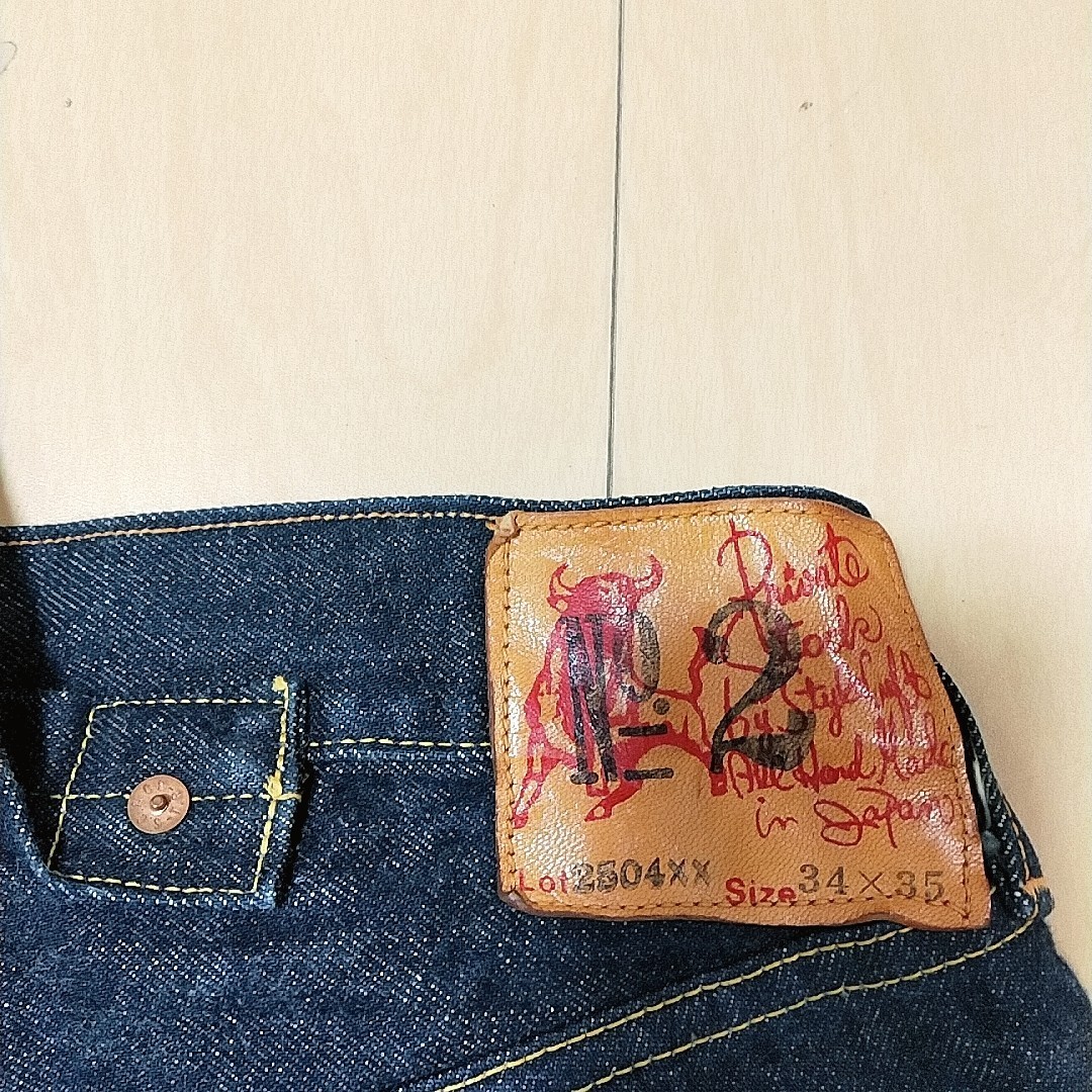 超希少 極太 EVISU 極厚 刺繍 デニムパンツ-