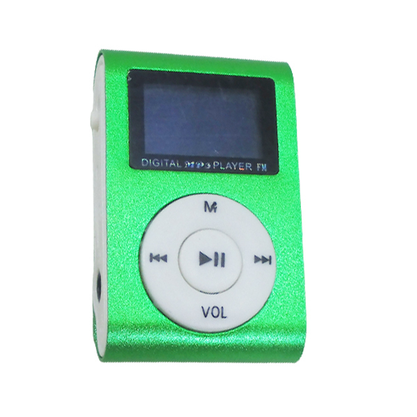 送料無料メール便 MP3プレーヤー アルミ LCDスクリーン付き クリップ microSD式 MP3プレイヤー グリーンｘ１台_画像2