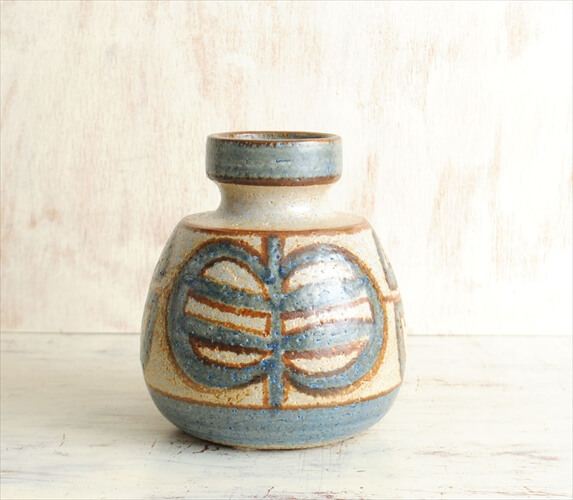デンマーク製 SOHOLM ハンドメイド 陶器の花瓶 Erika 北欧花器