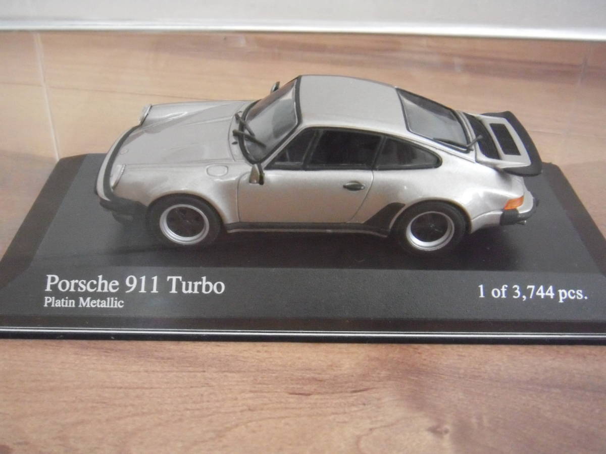 ミニチャンプス　ポルシェ　911　ターボ　ミニカー　グレーメタリック　PORSCHE　TURBO_画像3