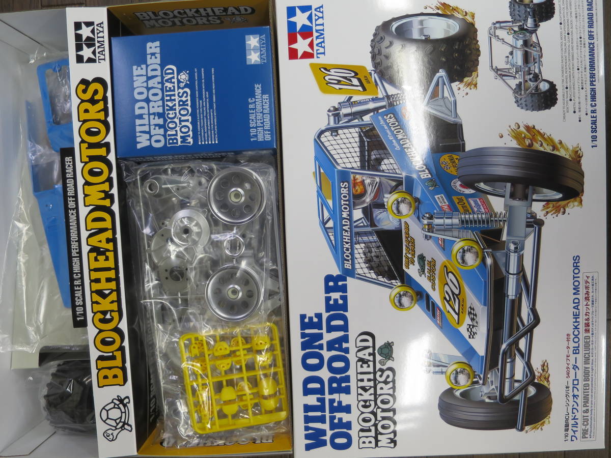 新品未使用未組立 タミヤ 1/10 ワイルドワン ブロックヘッドモータース