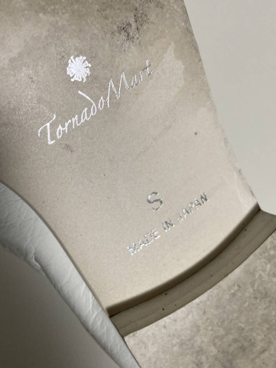 【TORNADO MART】 定価31,900円 20SS レザースリッポン S ホワイト トルネードマート_画像6