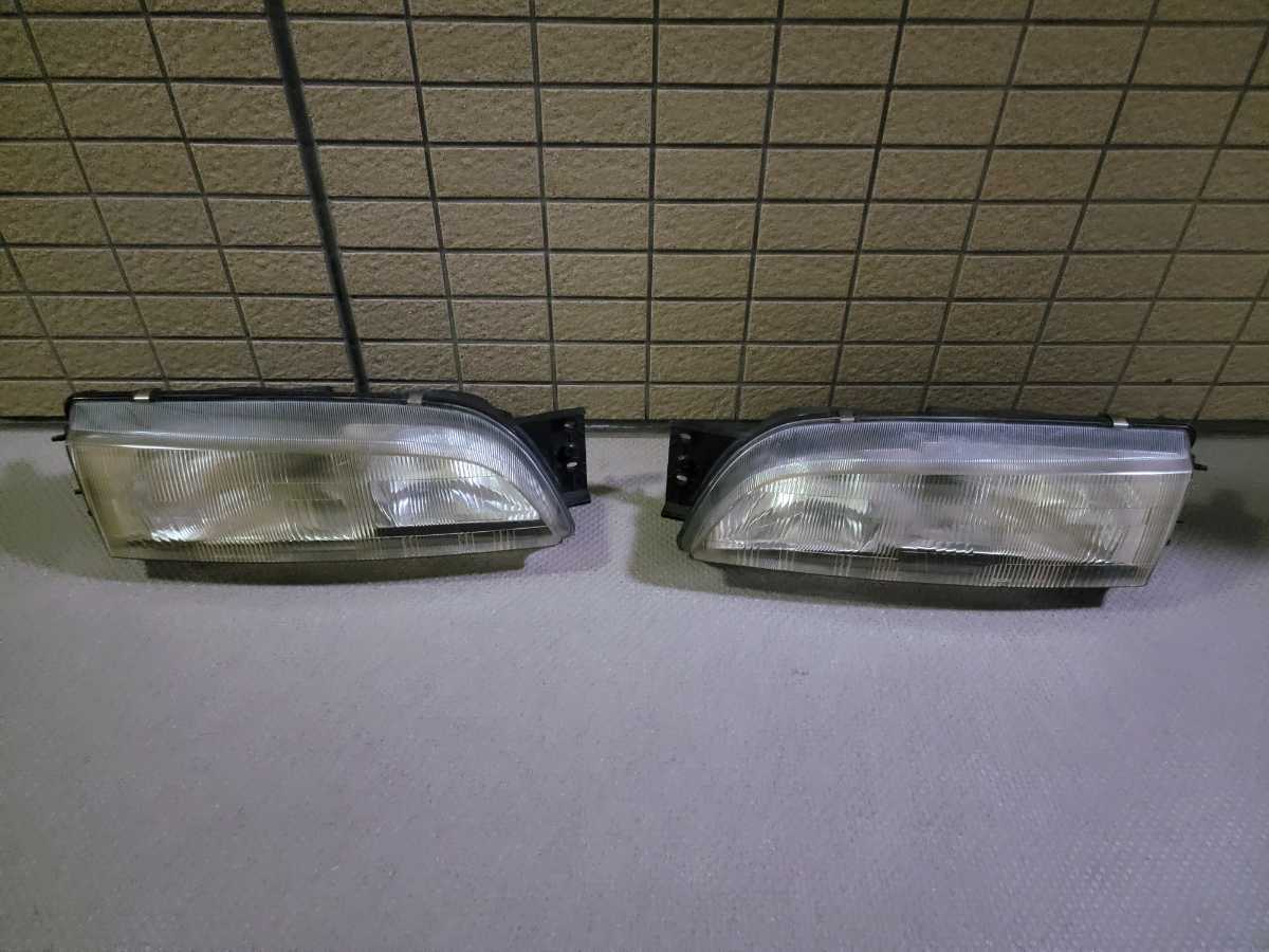 S14 シルビア 前期 日産純正 ヘッドライト 割れなし 左右セット 後期