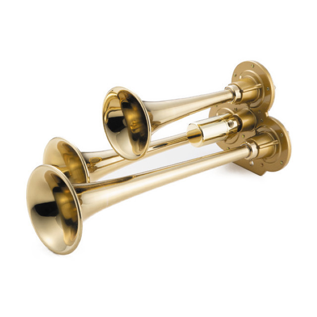  for truck goods day .yan key horn Trio 375mm 24V brass NT375B-24 air horn 